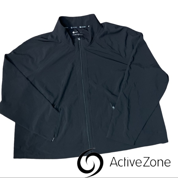 Active zone black zip up jacket size XXL (2X) - Picture 1 of 5